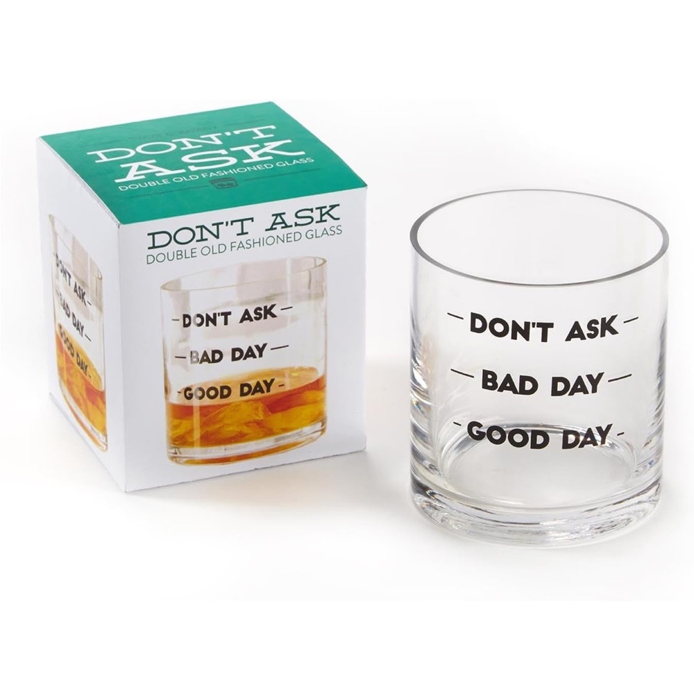 Two’s Company Don't Ask Double Old Fashioned Glass